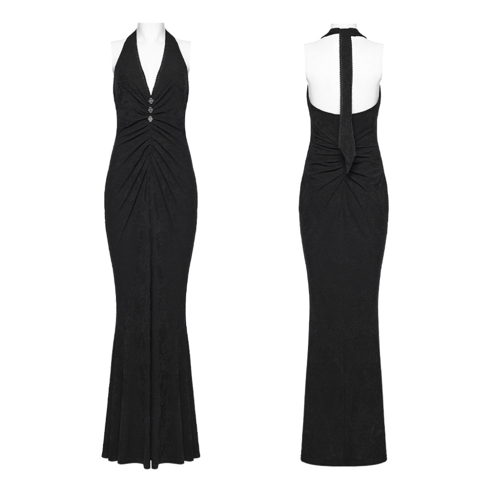 Punk Rave - Midnight Siren Langes Kleid - Schwarz